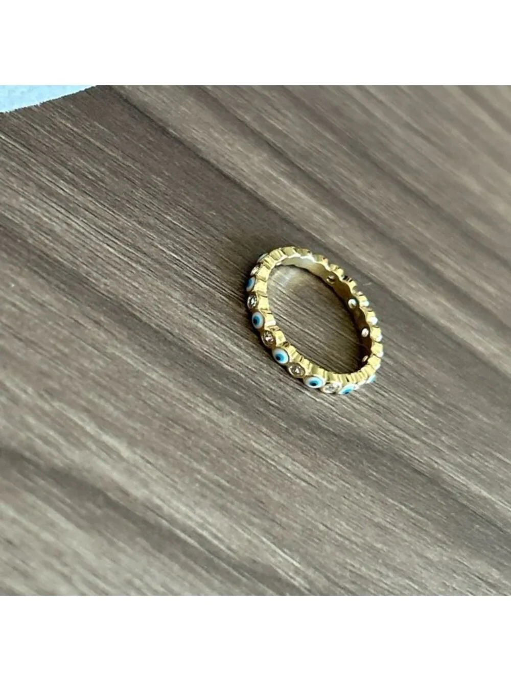 Gold Evil Eye Ring Q322